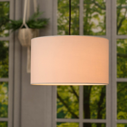 ValueLights Reni White Fabric Medium Drum Shade - Size: 35 x 20 x 35cm - Wilko - thumbnail 4