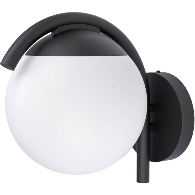 EGLO Prata Vecchia Black Exterior Wall Light - Size: 20.0 x 28.5 x 26.0cm - Wilko - image 1