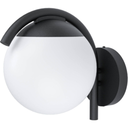 EGLO Prata Vecchia Black Exterior Wall Light - Size: 20.0 x 28.5 x 26.0cm - Wilko