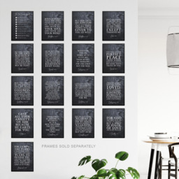 Artery8 Christian Bible Scripture Verses Wall Art Print 30 x 41cm 17 Pack - Size: 40.5 x 30.5 x 0.3cm - Black - Wilko - thumbnail 4