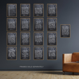 Artery8 Christian Bible Scripture Verses Wall Art Print 30 x 41cm 17 Pack - Size: 40.5 x 30.5 x 0.3cm - Black - Wilko - thumbnail 3