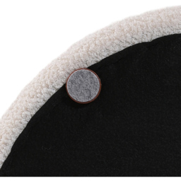 Living and Home White Round Channel Upholstered Stool - Size: 46 x 43 x 43cm - Wilko - thumbnail 6