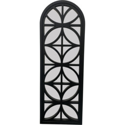 Fenella Indoor Outdoor Mirror Black - Black - Wilko - thumbnail 1