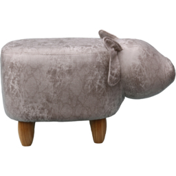 Gardeco Plato The Pig Grey Leatherette Footstool - Size: 36 x 65 x 32cm - Wilko - thumbnail 5
