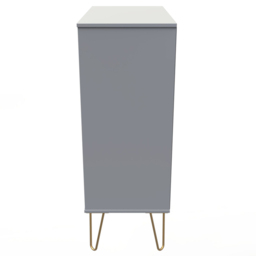 Crowndale Cube 5 Drawer Dusk Grey Chest of Drawers Ready Assembled - Wilko - thumbnail 5