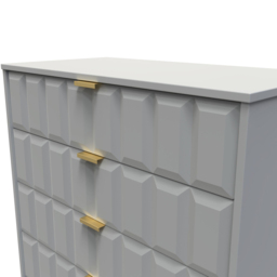 Crowndale Cube 5 Drawer Dusk Grey Chest of Drawers Ready Assembled - Wilko - thumbnail 6