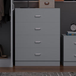 FWStyle Tunis 4 Drawer Matt Grey Chest of Drawer - Wilko - thumbnail 5