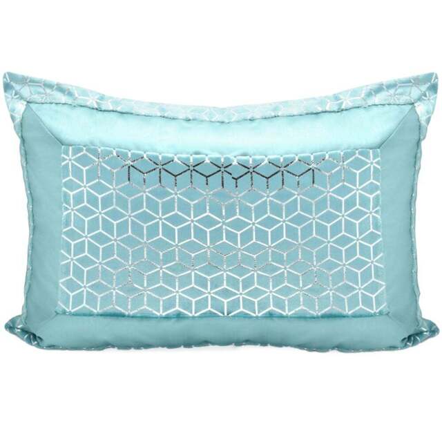 Intimates Vera Duck Egg Pillow Sham 50 x 75cm - Size: 50 x 75 x 1cm - Blue - Wilko - image 1