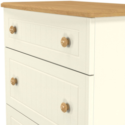Crowndale Warwick 3 Drawer Cream Ash and Oak Deep Chest of Drawers - Wilko - thumbnail 6