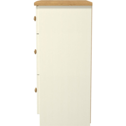 Crowndale Warwick 3 Drawer Cream Ash and Oak Deep Chest of Drawers - Wilko - thumbnail 4
