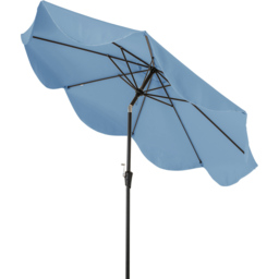 Costway Navy Patio Umbrella with Crank Handle and Push Button Tilt 2.7m - Size: 152 x 15 x 15cm - Blue - Wilko - thumbnail 1