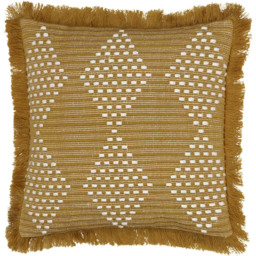 furn. Kadie Gold Woven Cushion 45 x 45cm - Wilko