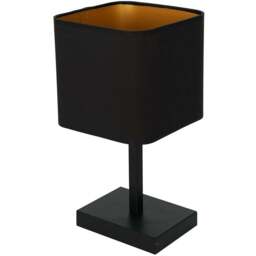 Milagro Napoli Black Table Lamp 230V - Size: 17 x 17 x 35cm - Wilko - thumbnail 1