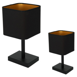 Milagro Napoli Black Table Lamp 230V - Size: 17 x 17 x 35cm - Wilko - thumbnail 3