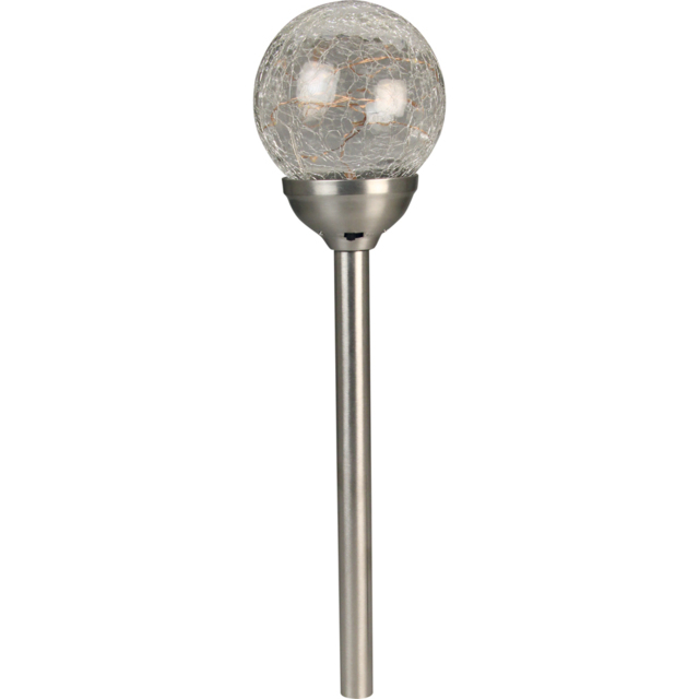 Luxform Mambo Stainless Steel LED Garden Solar Spike Light 12 Pack - Size: Single - Silver - Wilko - image 1