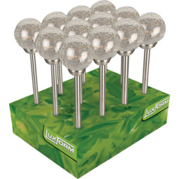 Luxform Mambo Stainless Steel LED Garden Solar Spike Light 12 Pack - Size: Single - Silver - Wilko - thumbnail 3