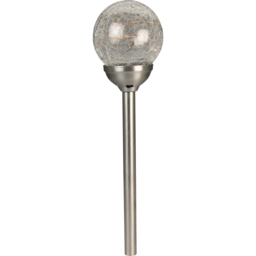 Luxform Mambo Stainless Steel LED Garden Solar Spike Light 12 Pack - Size: Single - Silver - Wilko