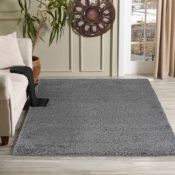 Desire Rugs Oxford Dark Grey Plain Shaggy Rug 160 x 230cm - Wilko - thumbnail 3