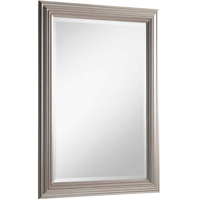 Yearn Silver Champagne Bevelled Mirror 100.5 x 72.5cm - Wilko - image 1