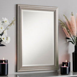 Yearn Silver Champagne Bevelled Mirror 100.5 x 72.5cm - Wilko - thumbnail 3
