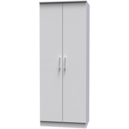 Crowndale Devon Ready Assembled 2 Door Grey Matt Wardrobe - Wilko - thumbnail 5