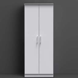 Crowndale Devon Ready Assembled 2 Door Grey Matt Wardrobe - Wilko - thumbnail 1