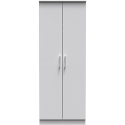 Crowndale Devon Ready Assembled 2 Door Grey Matt Wardrobe - Wilko - thumbnail 3