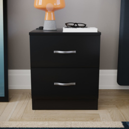 Vida Designs Riano Black 3 Piece Narrow Bedroom Furniture Set - Wilko - thumbnail 3