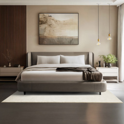 tectake Zonelle Cream Short Pile Ultra Soft Rug 200 x 140cm - Size: 1.5 x 200 x 140cm - Grey - Wilko - thumbnail 3