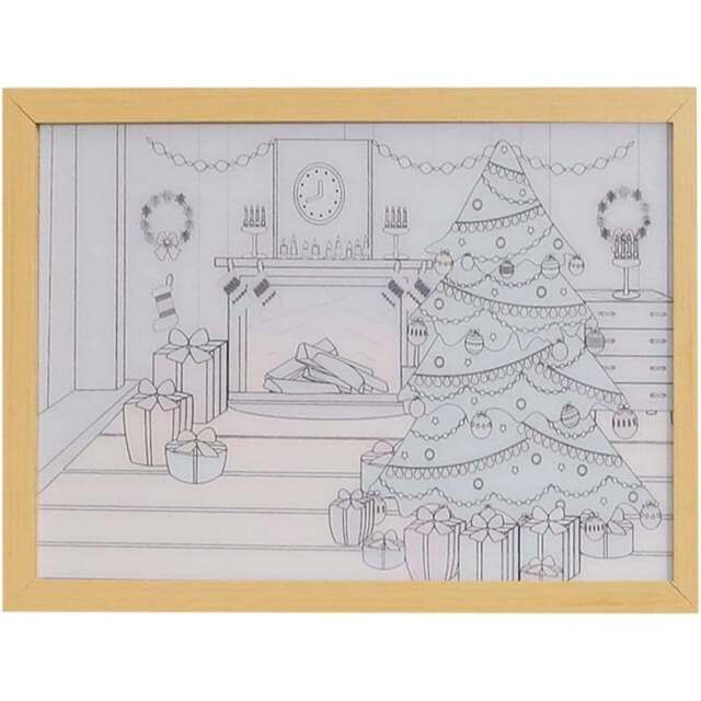 Alivio Christmas Tree Decorative Wall Photo Frame with Warm Lights 22 x 31cm - Size: 0.5 x 22 x 31cm - Multi - Wilko - image 1
