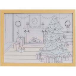 Alivio Christmas Tree Decorative Wall Photo Frame with Warm Lights 22 x 31cm - Size: 0.5 x 22 x 31cm - Multi - Wilko - thumbnail 1