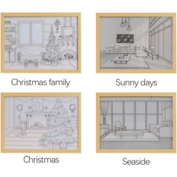 Alivio Christmas Tree Decorative Wall Photo Frame with Warm Lights 22 x 31cm - Size: 0.5 x 22 x 31cm - Multi - Wilko - thumbnail 5