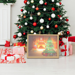 Alivio Christmas Tree Decorative Wall Photo Frame with Warm Lights 22 x 31cm - Size: 0.5 x 22 x 31cm - Multi - Wilko - thumbnail 3