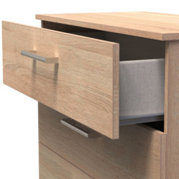 Crowndale Devon 4 Drawer Bardolino Oak Deep Chest of Drawers - Brown - Wilko - thumbnail 7