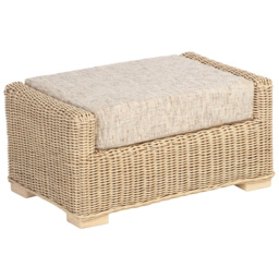 Desser Furniture Burford Natural Rattan and Farrow Footstool - Size: 36.0 cm x 70.0 cm x 48.0 cmcm - Cream - Wilko - thumbnail 3