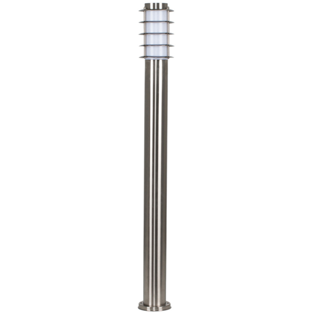 ValueLights Wharf Set of 4 Silver Warm White Bulb Bollard Lights 1m - Size: 100 x 11.5 x 101cm - Wilko - image 1