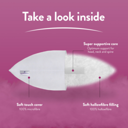 Slumberdown Feels like Down Super Support Pillow 2 Pack - White - Wilko - thumbnail 6