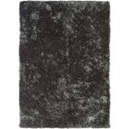 Origins Charcoal and Black Glamour and Shimmer Rug 80 x 150cm - Origins Rugs - Wilko