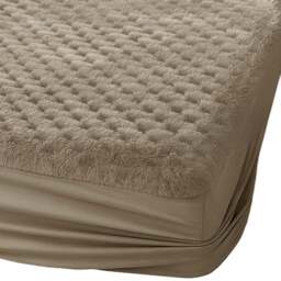 Velosso Double Beige Chunky Popcorn Fitted Sheet - Wilko - thumbnail 1