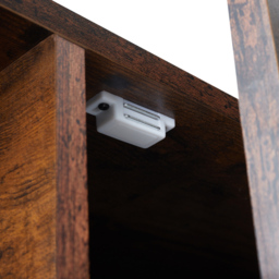 tectake Durban 3 Shelf Dark Wood Rustic TV Stand - Size: 45.5 x 40 x 110cm - Brown - Wilko - thumbnail 5