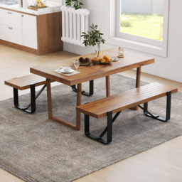 Costway Natural Metal Long Hallway Bench - Size: 160 x 50 x 17cm - Cream - Wilko - thumbnail 6