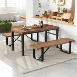 Costway Natural Metal Long Hallway Bench - Size: 160 x 50 x 17cm - Cream - Wilko - thumbnail 5