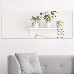 Living and Home Self Adhesive Wall Mirror Sheet 200 x 50cm - Size: 0.02x200x50 - Black - Wilko - thumbnail 3