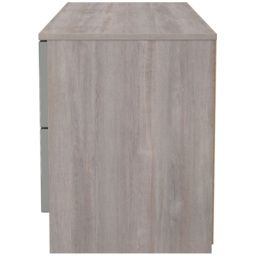 Crowndale Milan 4 Drawer Grey Gloss and Oak Bed Box - Size: 51 x 110 x 39cm - Grey Gloss & Grey Oak - Wilko - thumbnail 4