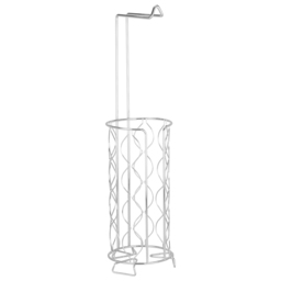 Silver Wave Design Free Standing Toilet Roll Holder - Size: 16 x 61 x 15cm - Wilko - thumbnail 1