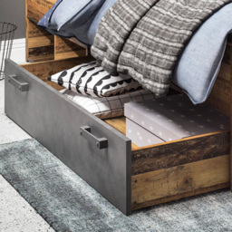 Florence Brooklyn Walnut and Dark Matera Grey Underbed Drawer - Size: Single - Brown - Furniture to Go - Wilko - thumbnail 3