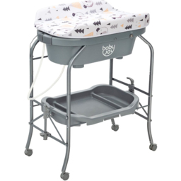Costway 2 in 1 Baby Changing Station with Bathtub - Size: 84 x 53 x 36cm - Grey - Wilko
