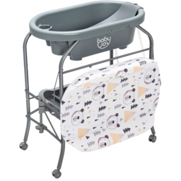 Costway 2 in 1 Baby Changing Station with Bathtub - Size: 84 x 53 x 36cm - Grey - Wilko - thumbnail 3