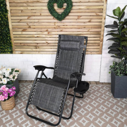 Samuel Alexander Grey Multi- Position Sun Lounger with Canopy - Size: 1 Seater - Wilko - thumbnail 5