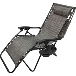 Samuel Alexander Grey Multi- Position Sun Lounger with Canopy - Size: 1 Seater - Wilko - thumbnail 6
